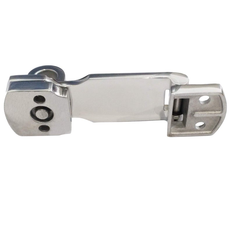Keehui Two Pieces of Marine Grade 316 Stainless Steel Heavy Duty Door Hasps with Turning Padlock Eye Mount - Image 5